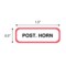 Nevs Position Labels - Post. Horn 1/2" x 1-1/2" White w/Red & Black XP-522 - alternate 2